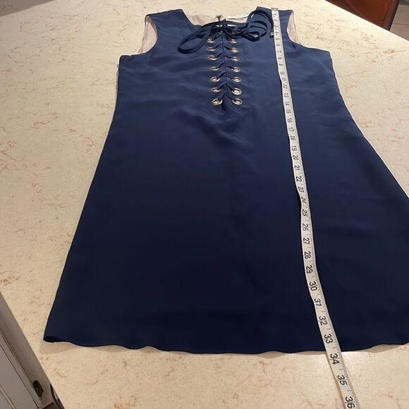 Lavender Brown 100% silk dress SZ Xsmall with tassels - Picture 10 of 13